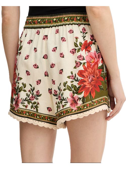 Farm Rio pantaloncini lino wonder rio sand FARM Rio | 34417026106 FLORAL PAULA BLACK
